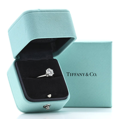 Tiffany Platinum Diamond 1.30ct Solitaire Engagement Ring 49 5