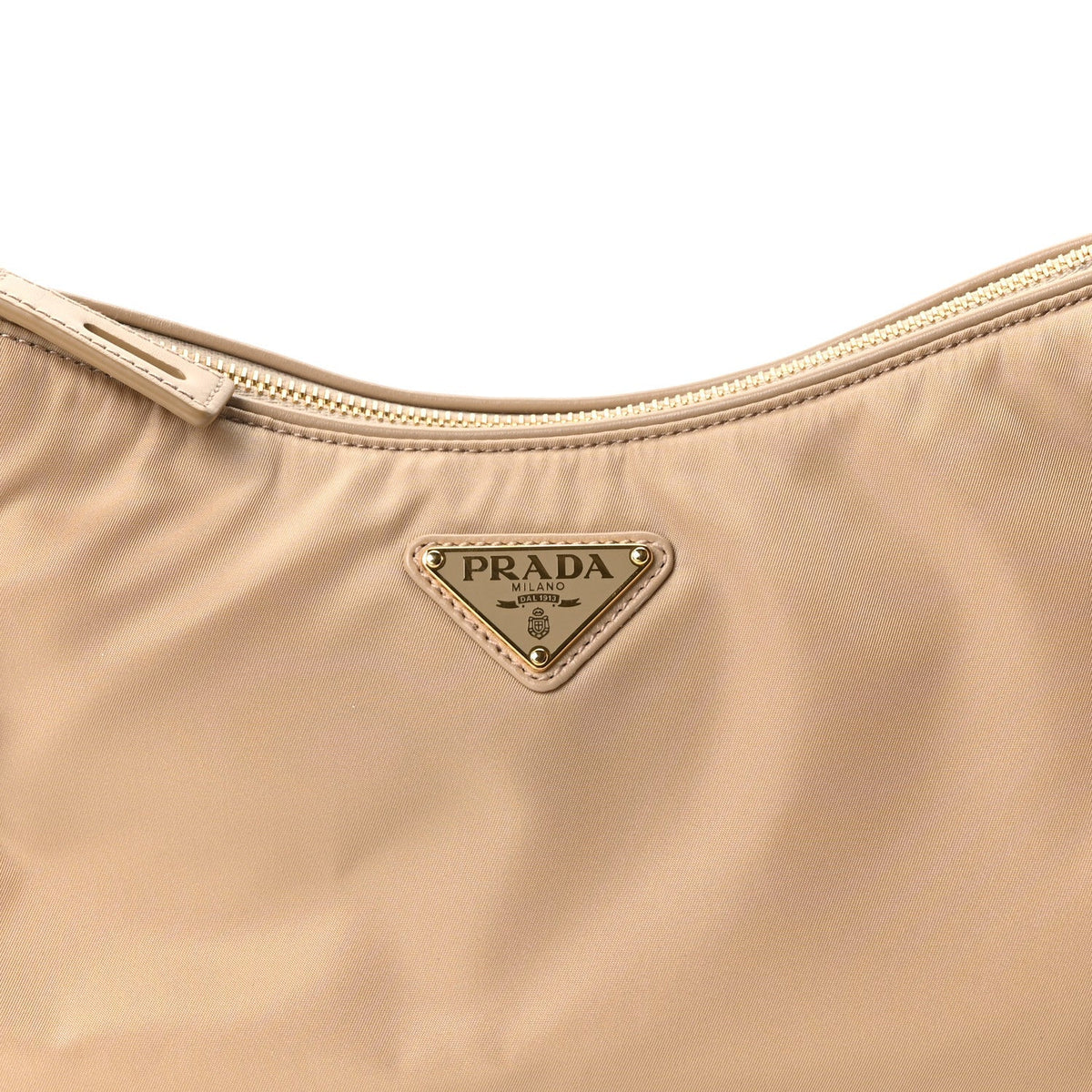 Prada Re-Nylon Vitello Large Aimee Shoulder Bag Cammello