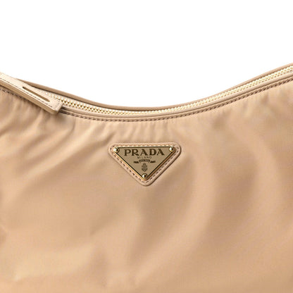 Prada Re-Nylon Vitello Large Aimee Shoulder Bag Cammello