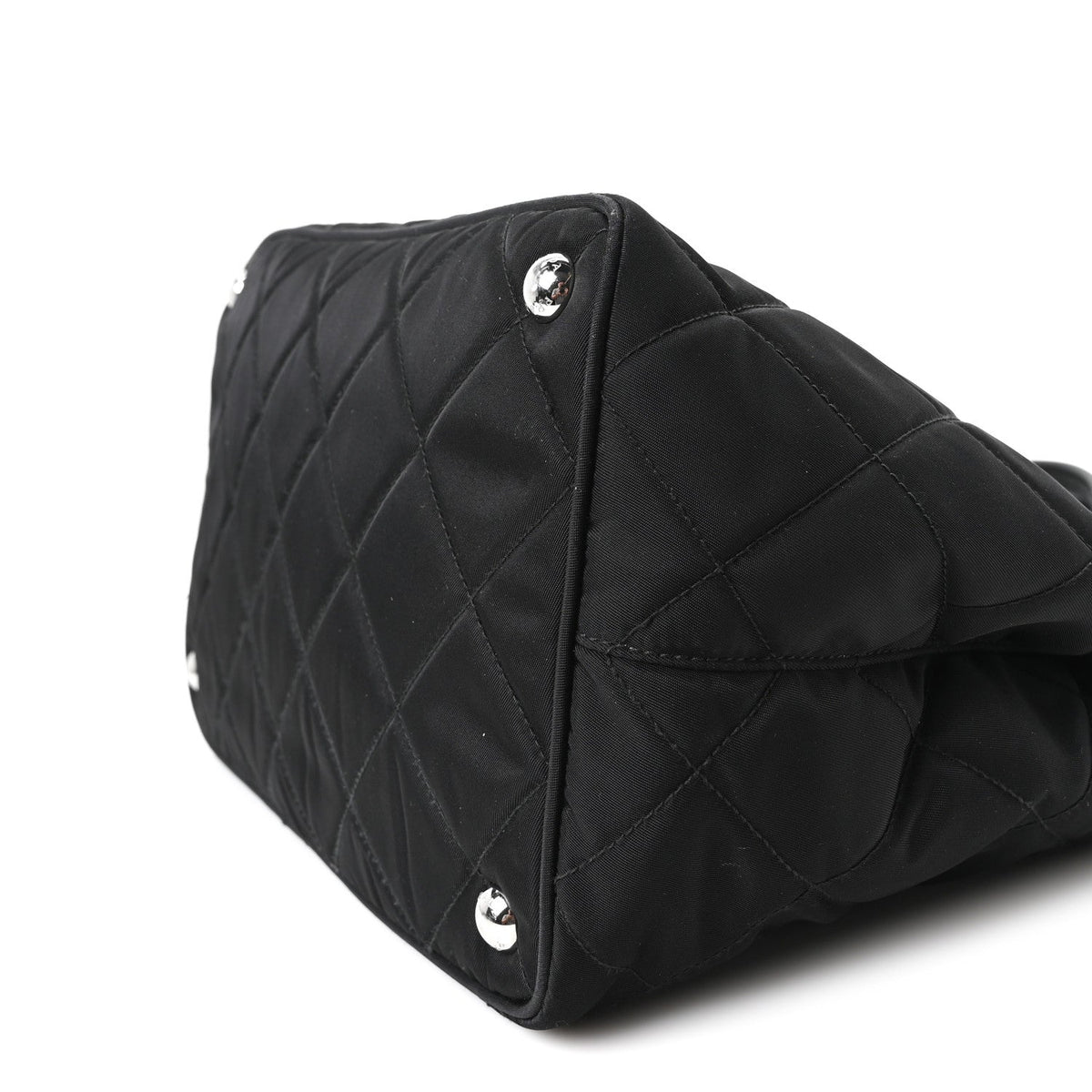 Prada Nylon Tessuto Impuntu Quilted Tote Black