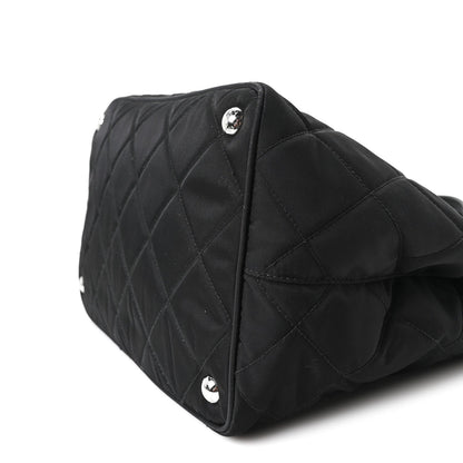 Prada Nylon Tessuto Impuntu Quilted Tote Black
