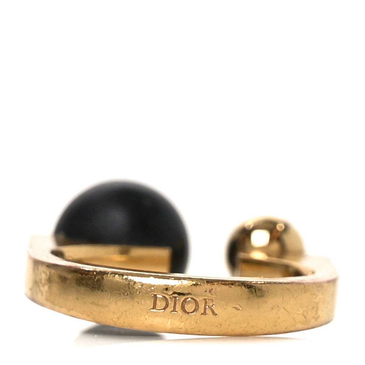 Christian Dior Metal Tribales New Look Ring Black Gold 6