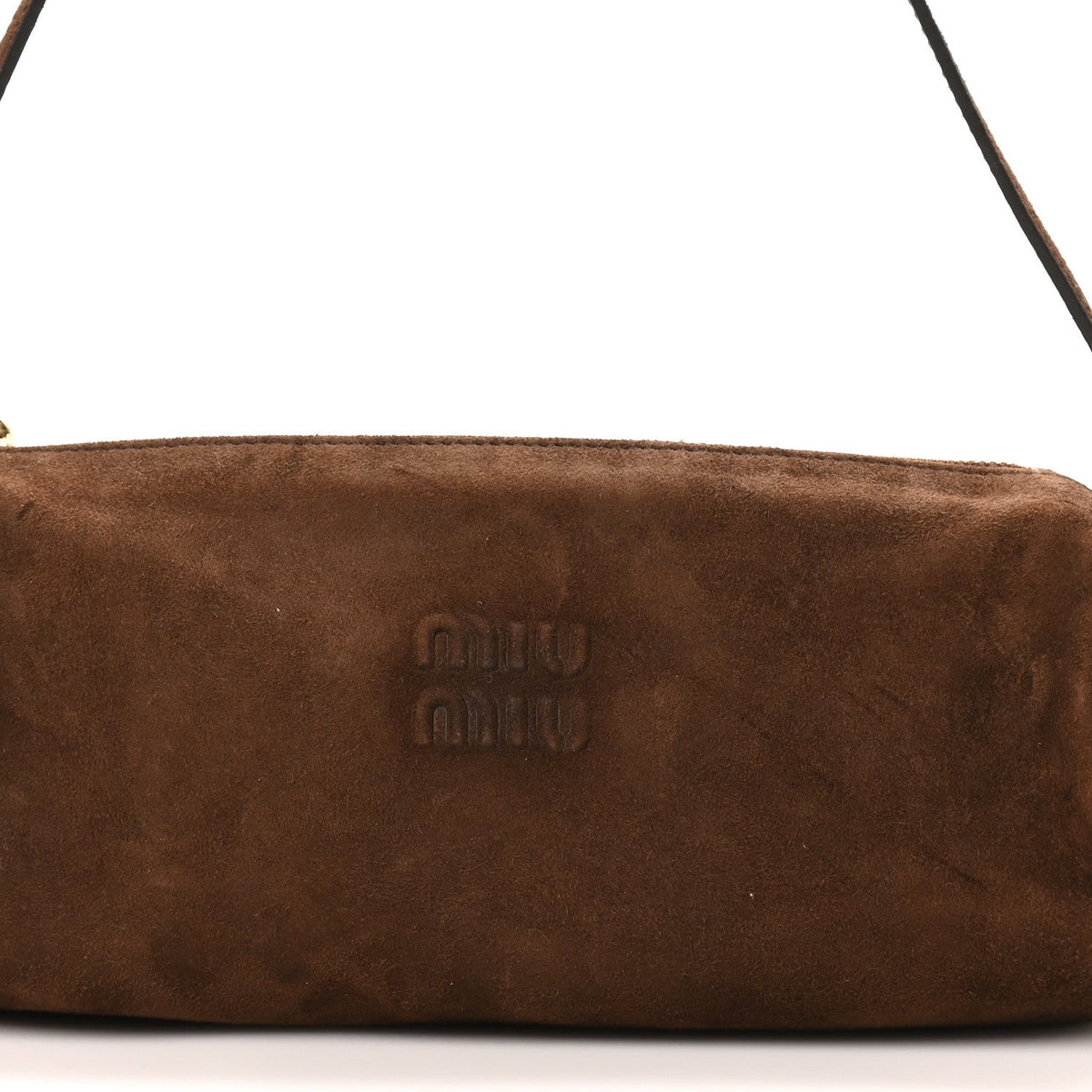 Miu Miu Suede Pouch Cacao