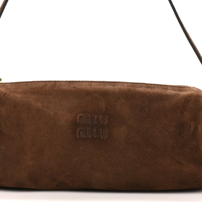 Miu Miu Suede Pouch Cacao