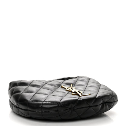 Saint Laurent Lambskin Quilted Icarino Bag Black