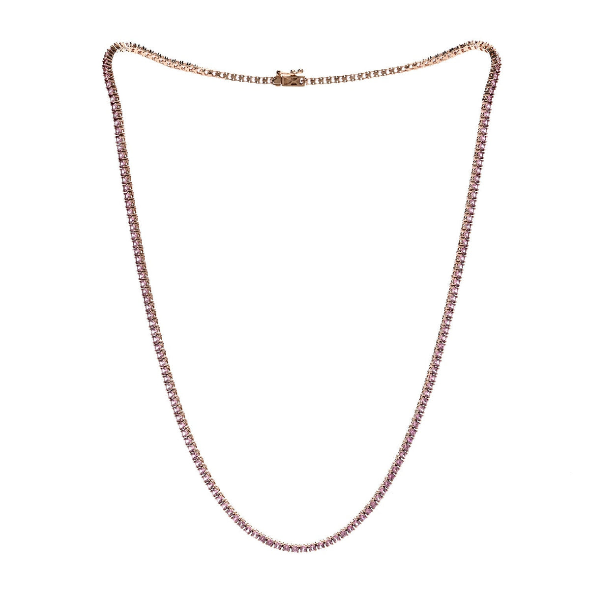 Anita Ko 18K Rose Gold Pink Sapphire Hepburn Choker Necklace