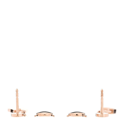 Hermes 18K Rose Gold Kelly Clochette Earrings