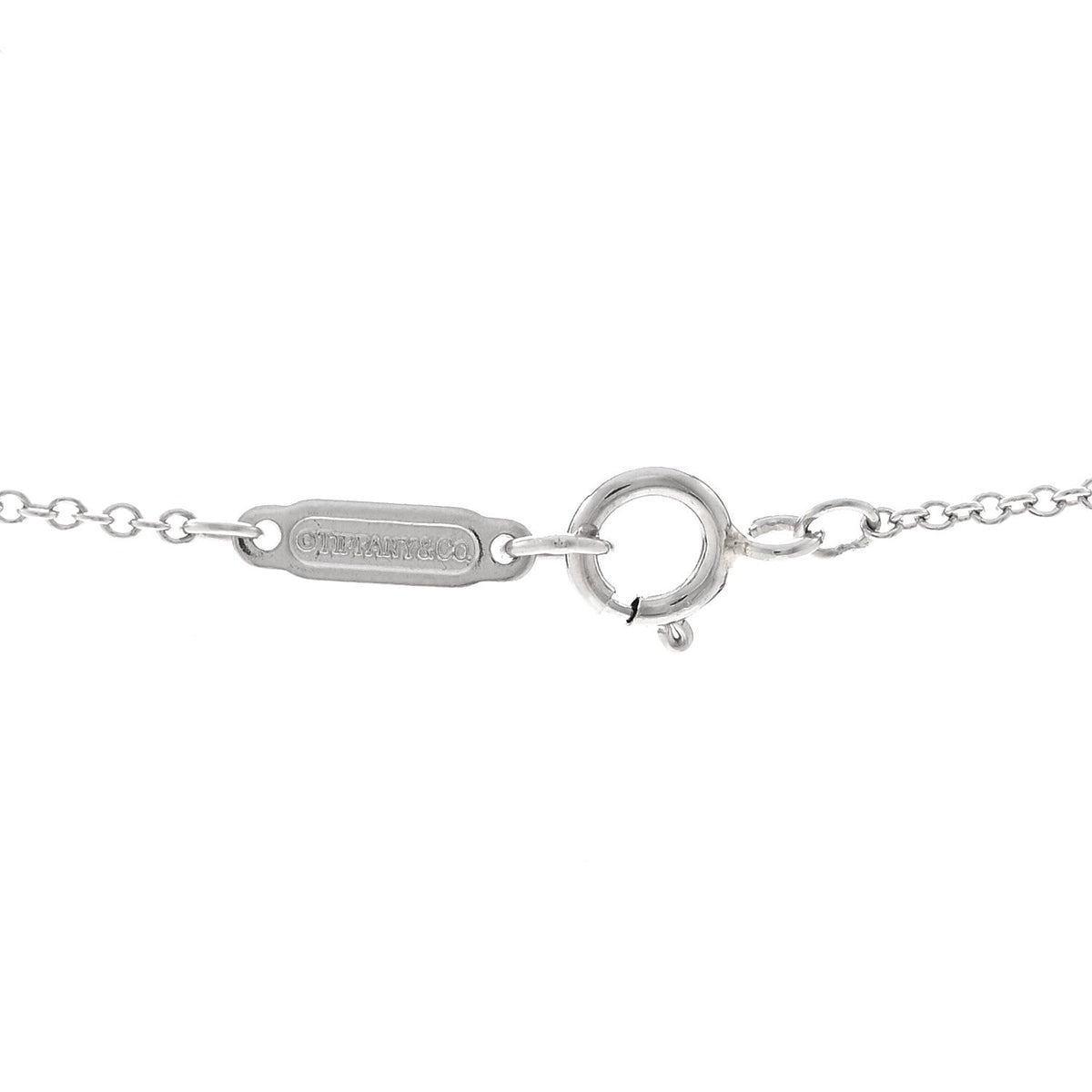 Tiffany Platinum Diamond Large Cross Pendant Necklace