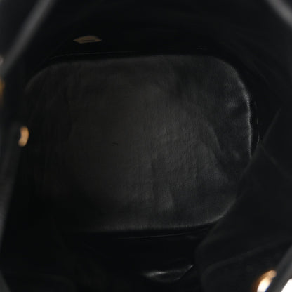 Chanel Caviar CC Drawstring Shoulder Bag Black 1951318