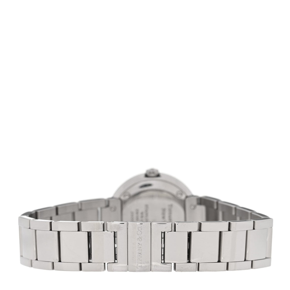 Tiffany Stainless Steel Diamond 24mm Atlas 2-Hand Quartz Watch Silver