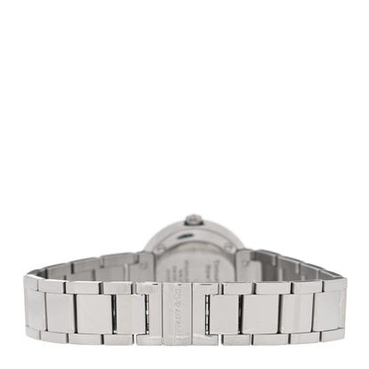 Tiffany Stainless Steel Diamond 24mm Atlas 2-Hand Quartz Watch Silver