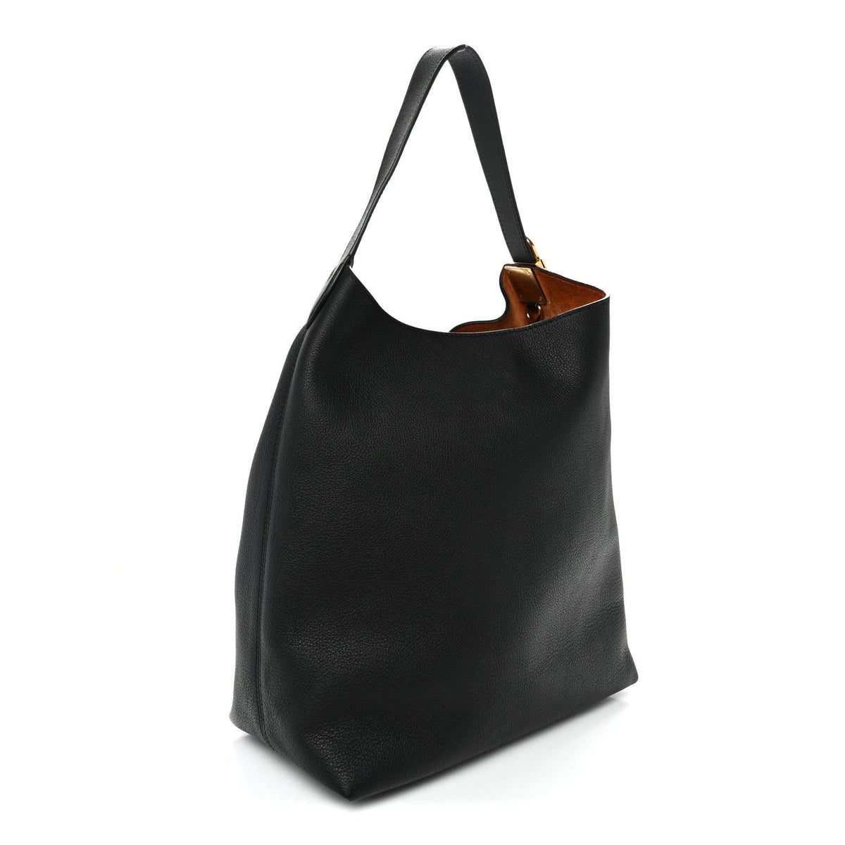 Louis Vuitton Grained Calfskin Low Key Hobo MM Black
