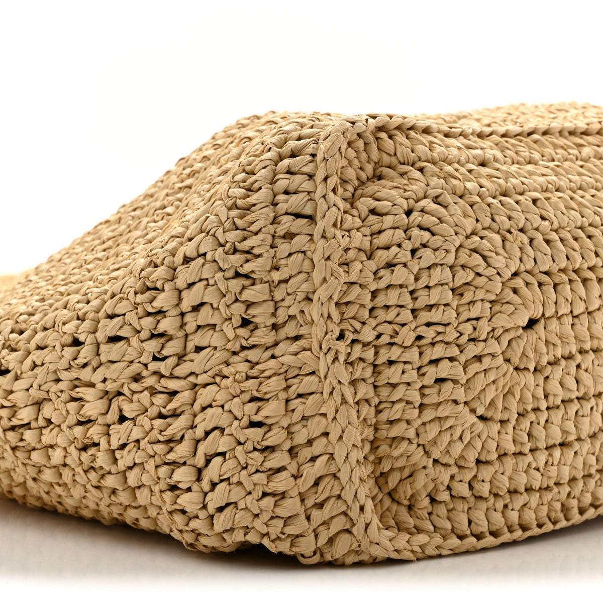 Saint Laurent Raffia Rive Gauche Tote Natural
