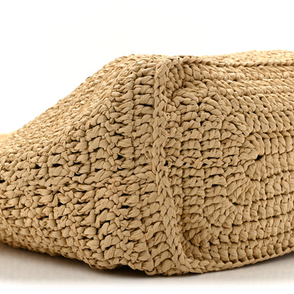 Saint Laurent Raffia Rive Gauche Tote Natural