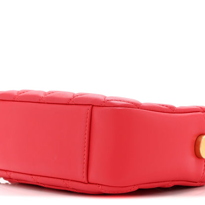 Chanel Lambskin Quilted CC Pearl Crush Camera Case Red