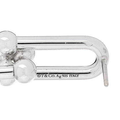 Tiffany Sterling Silver HardWear Double Long Link Earrings