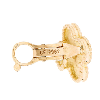 Van Cleef & Arpels 18K Yellow Gold Vintage Alhambra Earrings