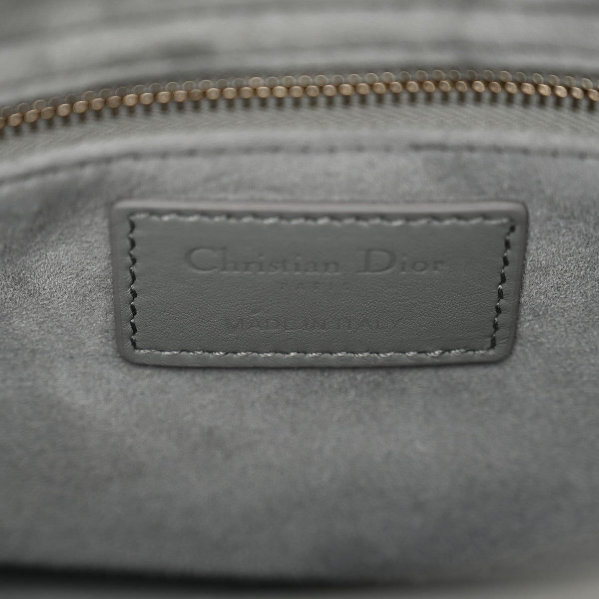 Christian Dior Ultra Matte Calfskin Cannage Small My ABCDior Lady Dior Grey