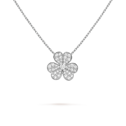 18K Gold Diamond VCA Frivole Small Pendant