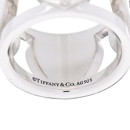 Tiffany Sterling Silver Return to Tiffany Heart Wide Band Ring 47 4