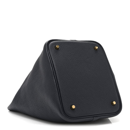 Hermes Taurillon Clemence Picotin Lock 22 MM Bleu Nuit