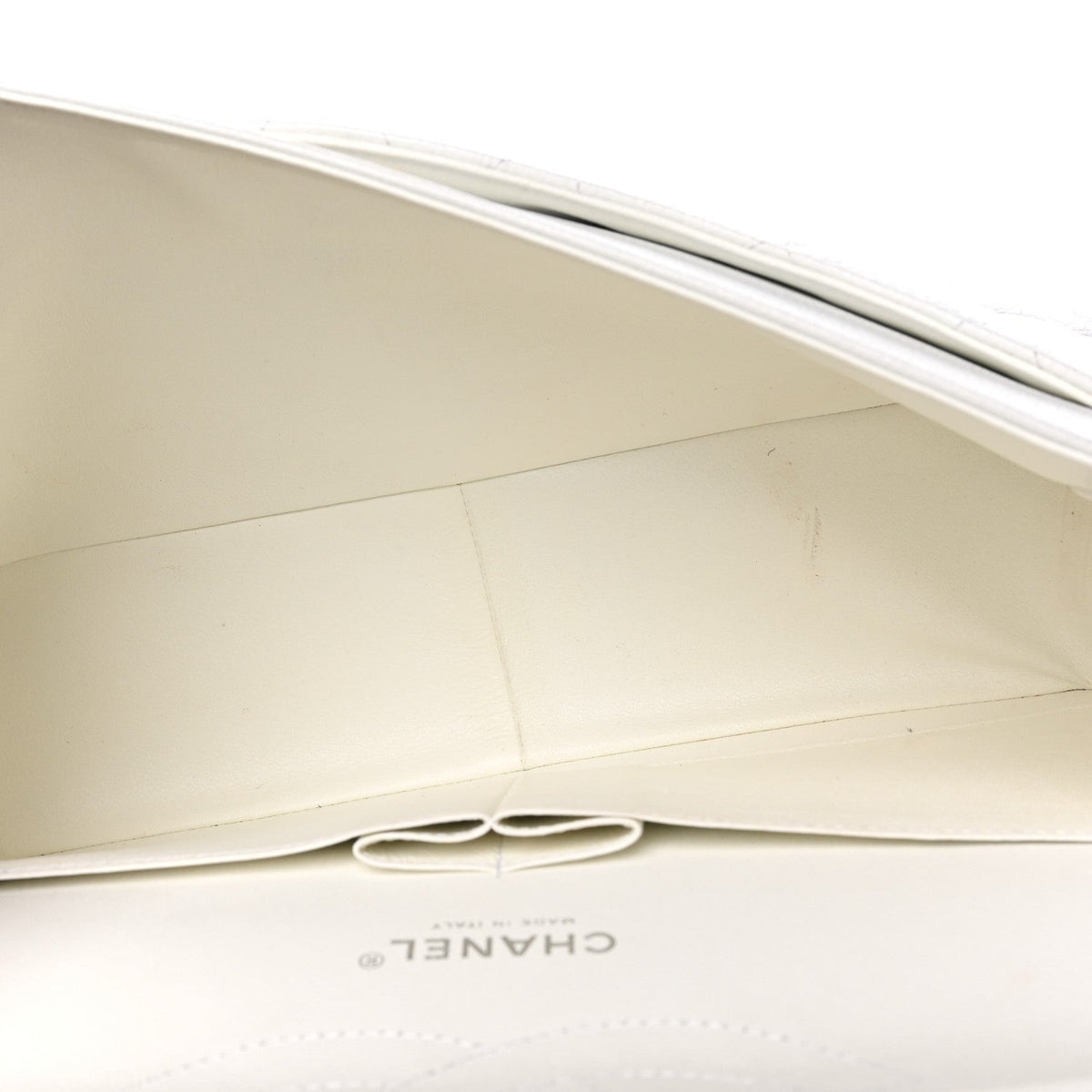 Chanel Caviar Quilted Jumbo Double Flap White