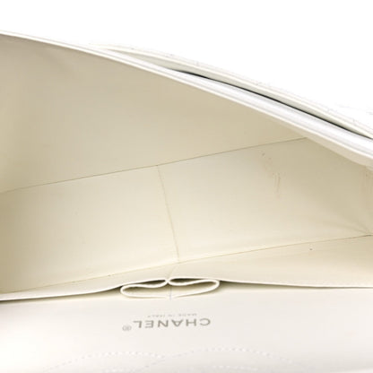 Chanel Caviar Quilted Jumbo Double Flap White