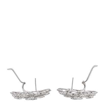 Parker & West 18K White Gold Diamond 9.28ctw Cluster Earrings