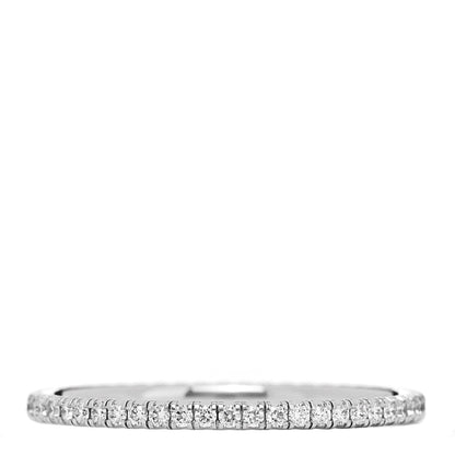 Cartier 18K White Gold Diamond 1.5mm Etincelle de Cartier Wedding Band Ring 57 8