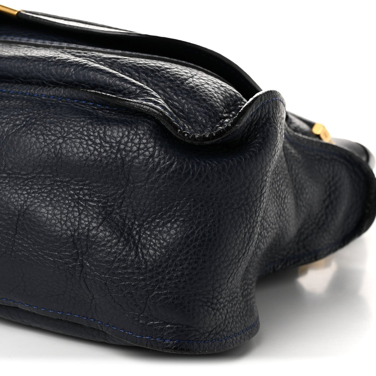 Chloe Calfskin Medium Marcie Satchel Royal Navy