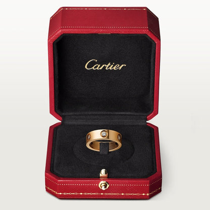 18K Rose Gold Diamonds Cartier Love Ring
