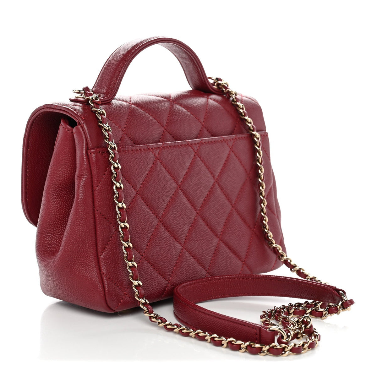 Chanel Caviar Quilted Small Business Affinity Flap Bag Burgundy
