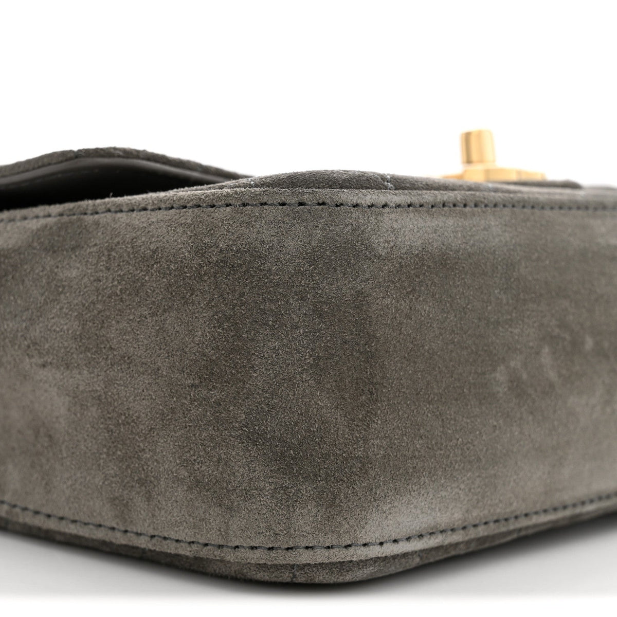 Chanel Suede Calfskin Mini Souplissimo Flap Dark Grey