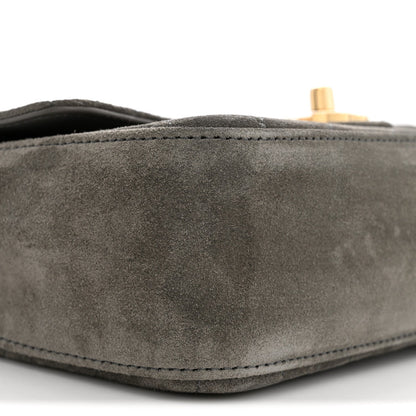 Chanel Suede Calfskin Mini Souplissimo Flap Dark Grey