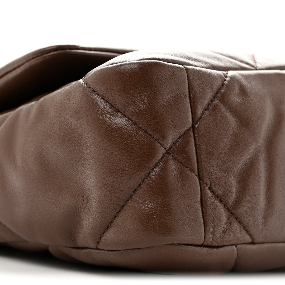 Chanel Lambskin Quilted Medium 19 Flap Dark Brown