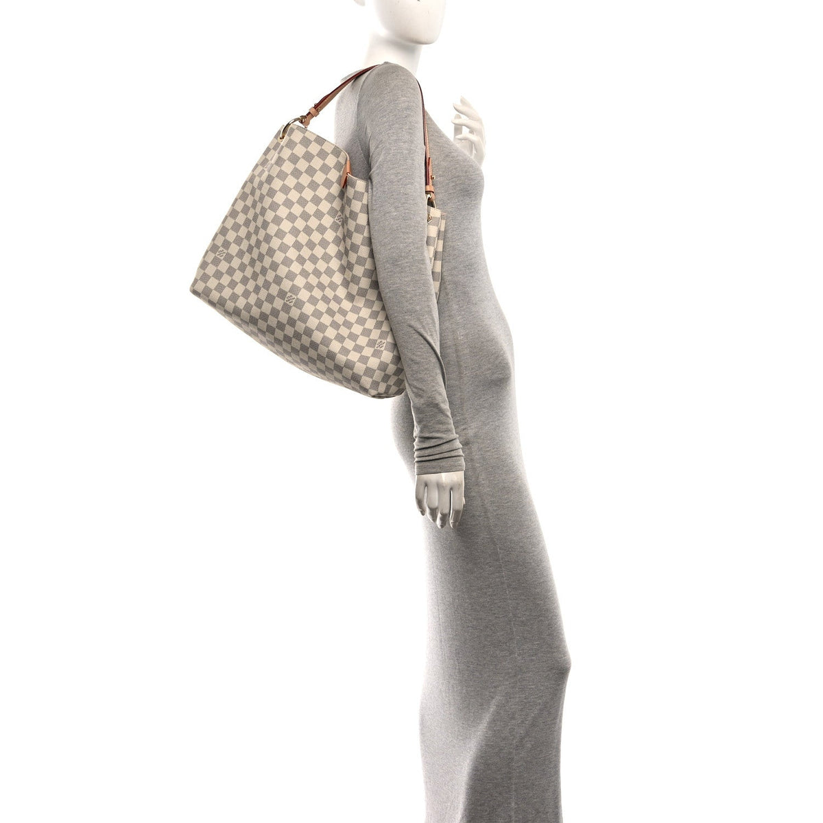 Louis Vuitton Damier Azur Graceful MM Rose Ballerine