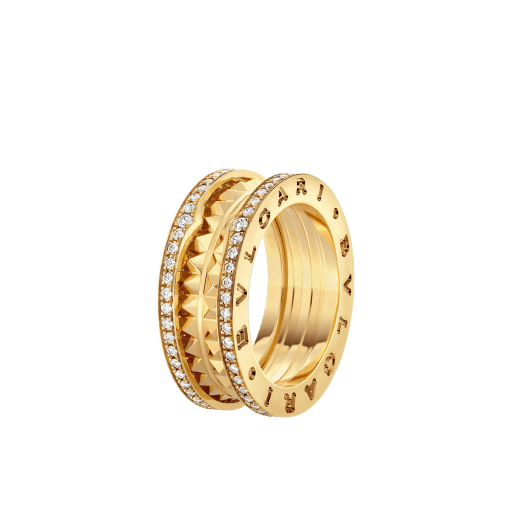 Bulgari 18K Gold Diamond B.zero1 Ring