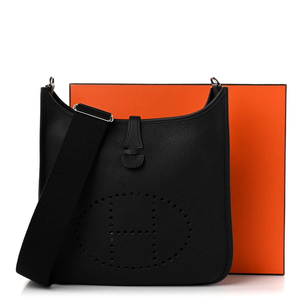Hermes Taurillon Clemence Evelyne III PM Black