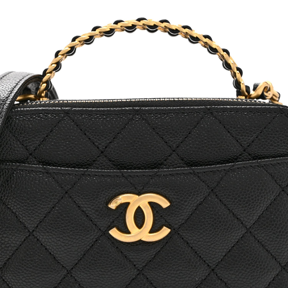 Chanel Caviar Quilted Mini Pick Me Up Vanity Case Black 1976675