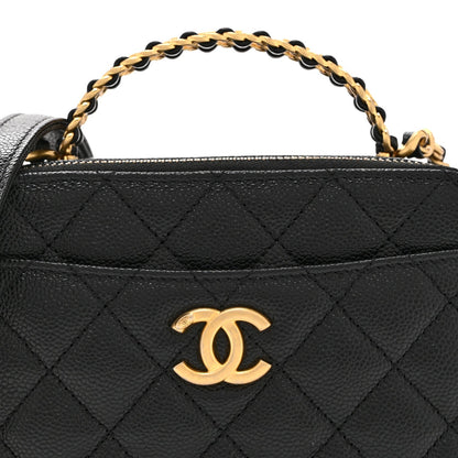 Chanel Caviar Quilted Mini Pick Me Up Vanity Case Black 1976675