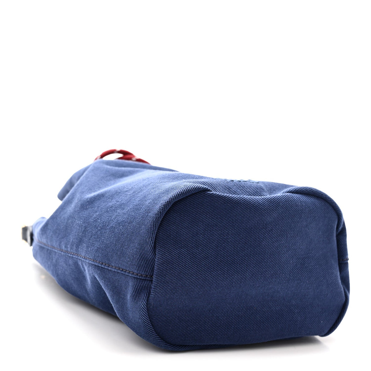Miu Miu Canvas Gabardine Pouch Bucket Bag Indaco Amaranto