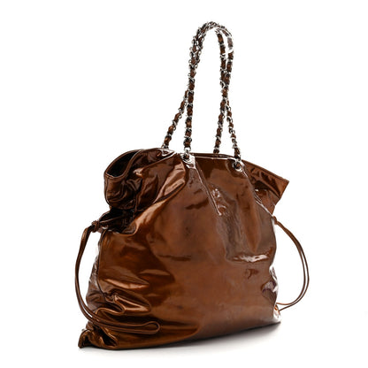 Chanel Patent Bonbons Shopper Tote Bronze 1982111
