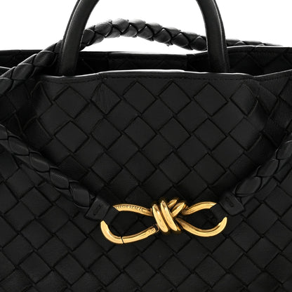 Bottega Veneta Nappa Intrecciato Medium Andiamo Shoulder Bag Black