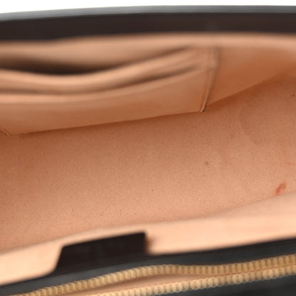 Gucci Guccissima Leather Medium Padlock Shoulder Bag Black