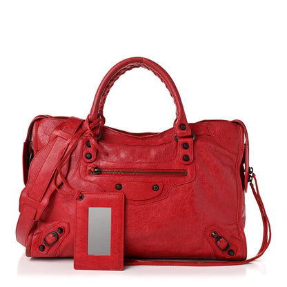 Balenciaga Agneau Classic Hardware City Rouge Cardinal