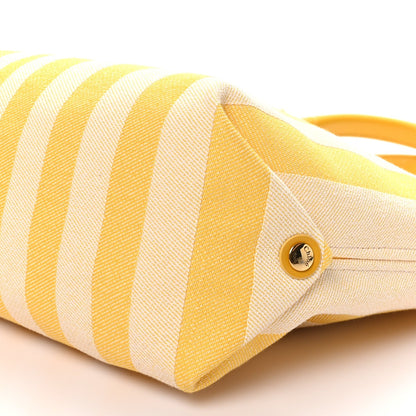 Chloe Jacquard Calfskin Stripy Small Tote Radiant Yellow