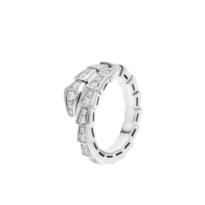 18K Gold Diamonds BVLGARI Serpenti Viper Ring