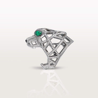 18K White Gold Diamonds Cartier Panthère De Cartier Ring