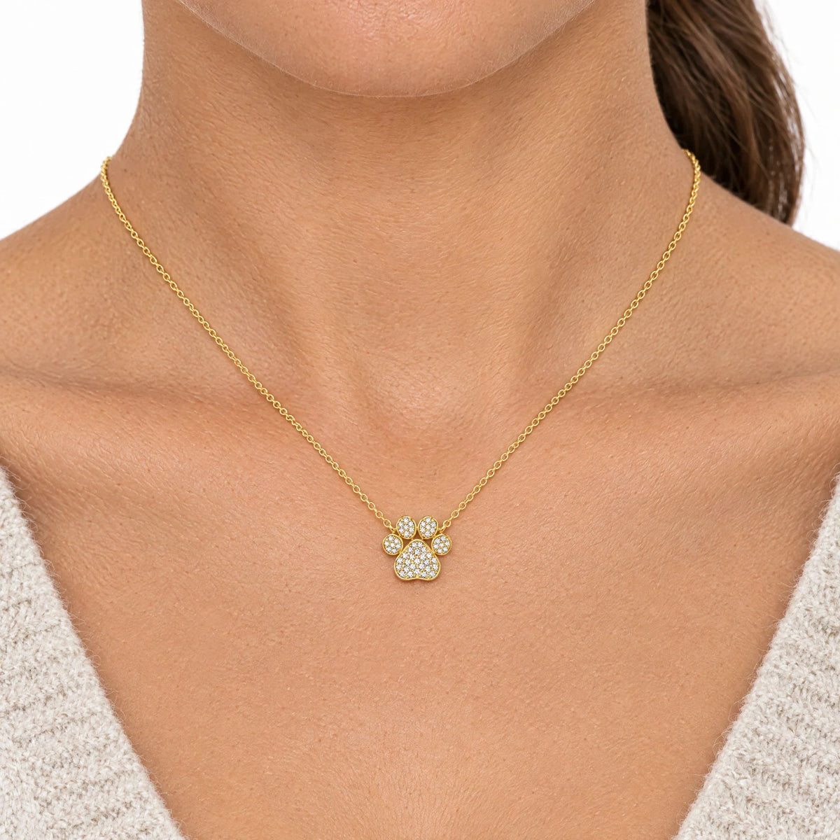 Bella 18K Gold Plated 925 Sterling Silver Cubic Zirconia Necklace