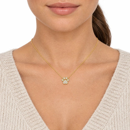 Bella 18K Gold Plated 925 Sterling Silver Cubic Zirconia Necklace